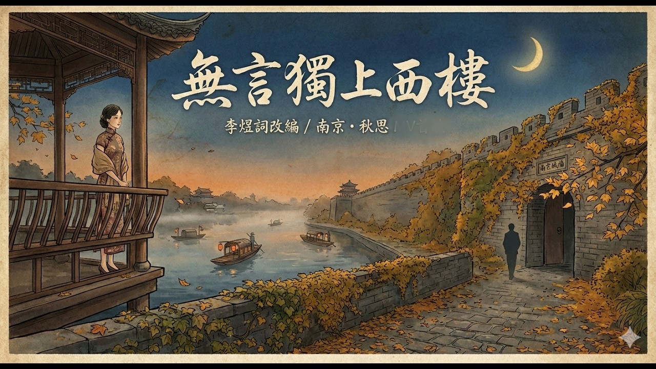 《無言獨上西樓》詞牌（相見歡  作者：李煜）改編by Yogi &Bros.     無言獨上西樓，月如鉤，寂寞梧桐深院鎖清秋，剪不斷，理還亂，是離愁，別是一般滋味在心頭。