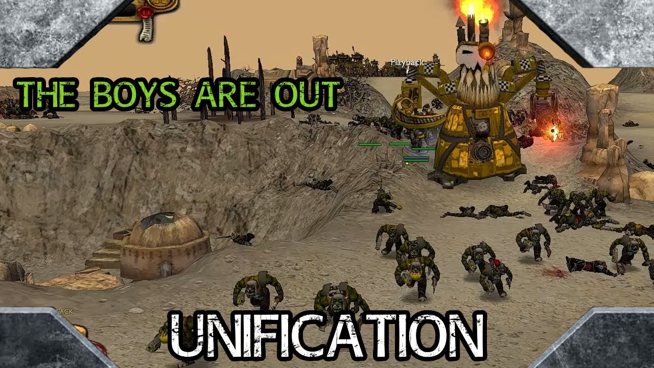Warhammer 40,000: Dawn of War Unification 2 vs 2 Black Templar, Thousand Sons vs Orks, Demon Hunters