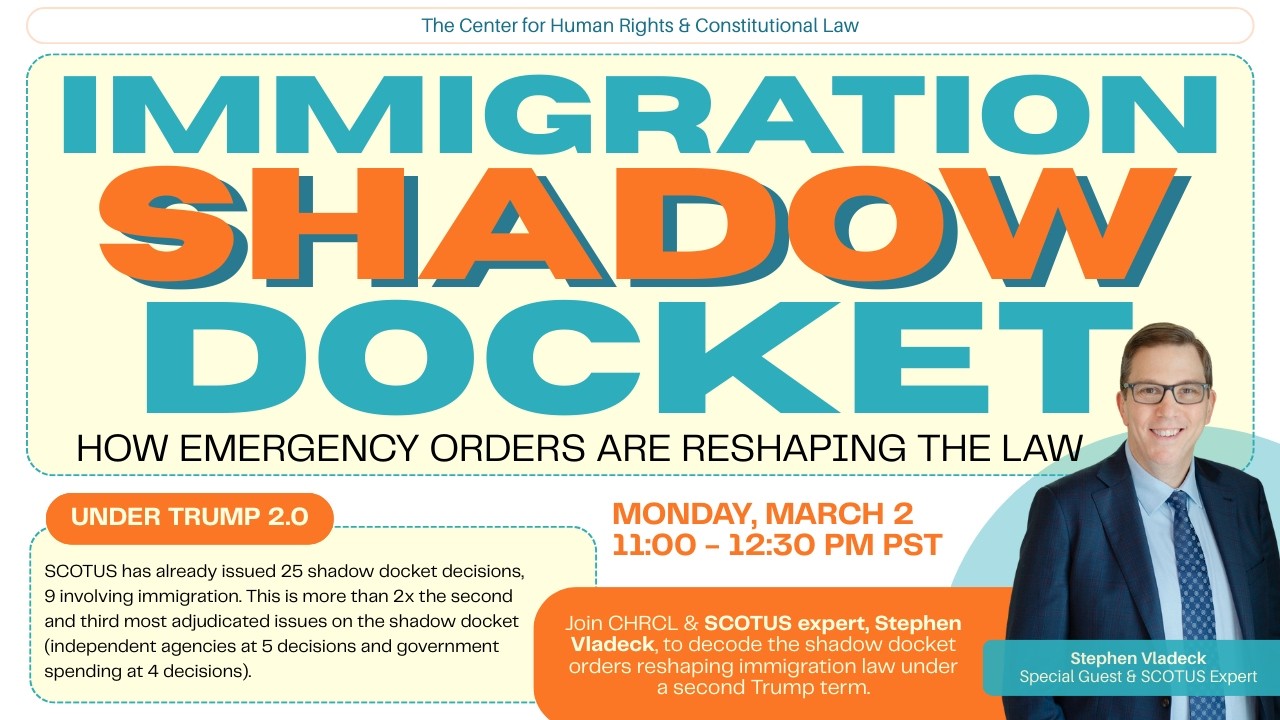 The Immigration Shadow Docket: How Emergency Orders are Reshaping the Law