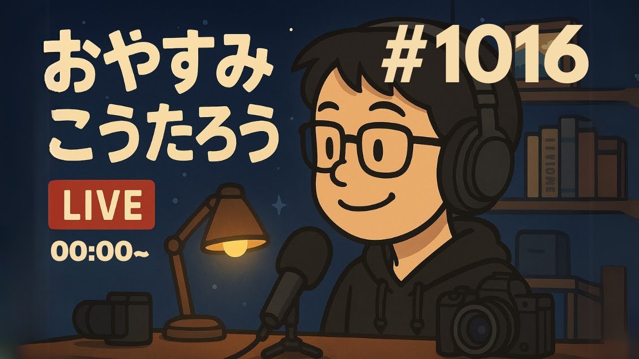 0:00〜0:30くらいまでこんばんはとおやすみなさいをぼくが言いたいだけのライブ💤
