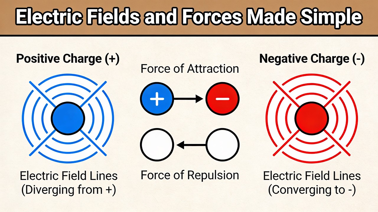 Electric Fields and Forces Made Simple (12 Minutes)