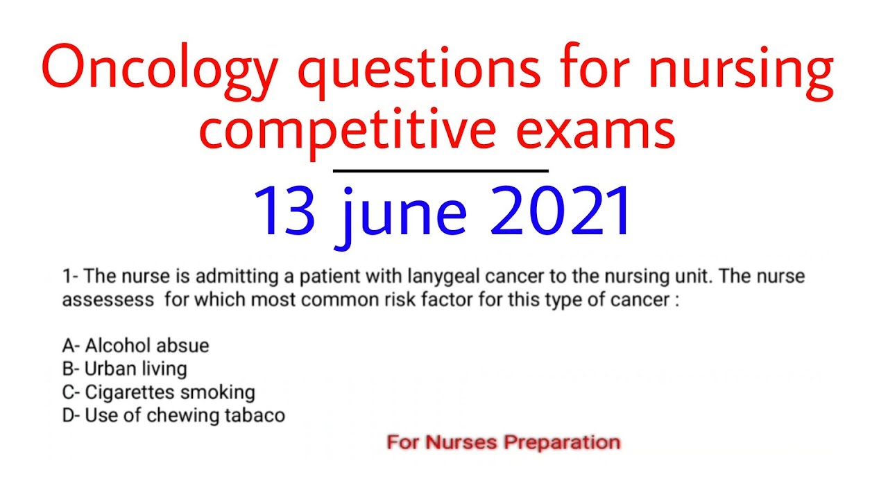 #oncology questions for nursing competitive exams preparation
