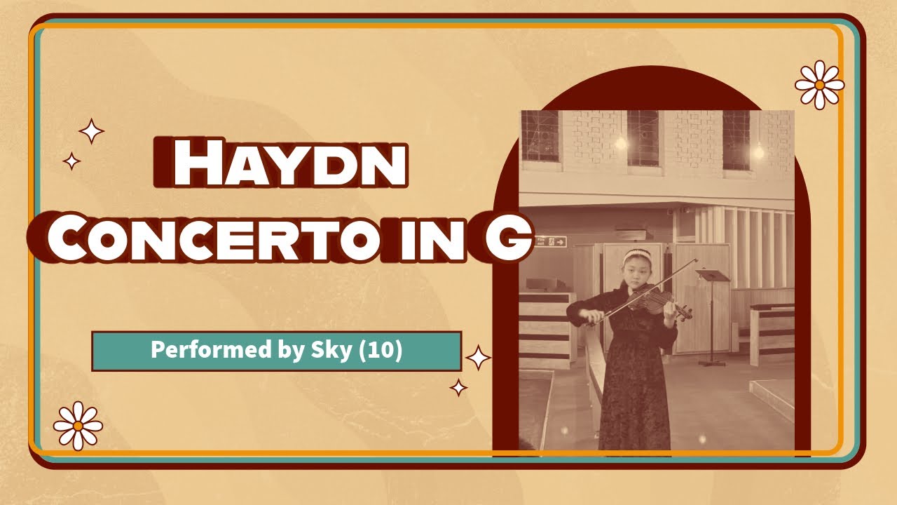 Haydn Concerto in G 3rd Movt performed by Sky(10) 