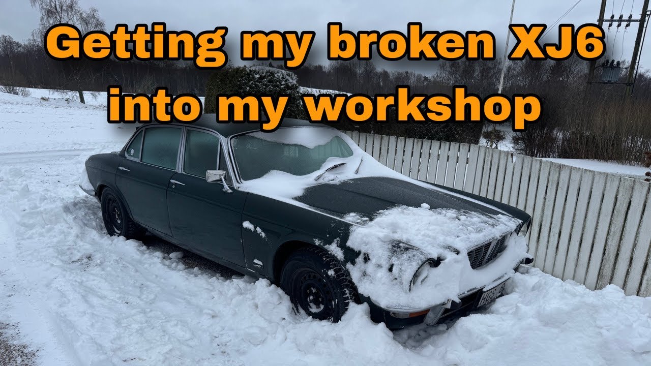 New Channel! - Getting My Broken Daily Driver XJ6 in the Workshop after a Snow Storm