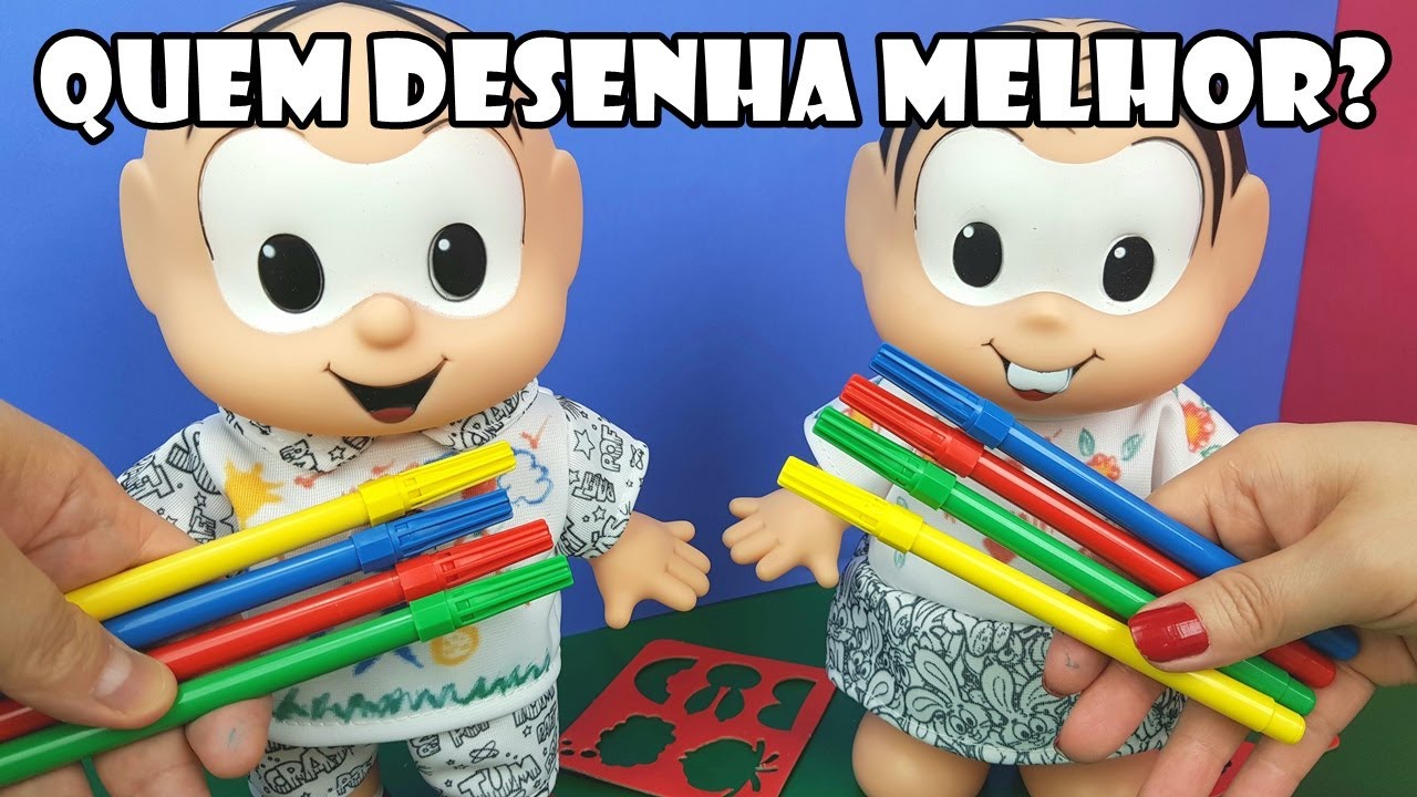 Desenhando e Pintando Com a Mônica e Cebolinha. Quem Pinta Melhor? Tia Fla X Produção