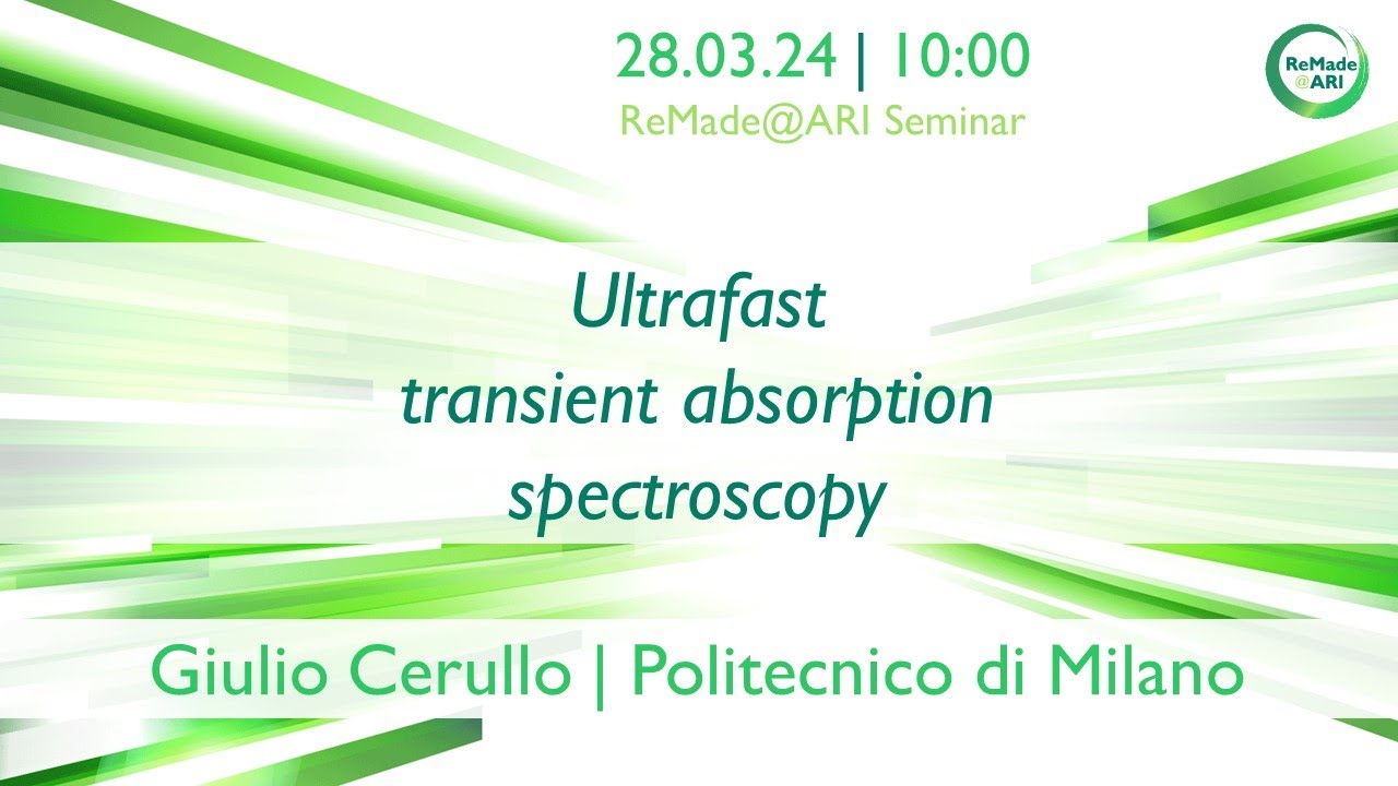 Ultrafast transient absorption spectroscopy [WEBINAR]