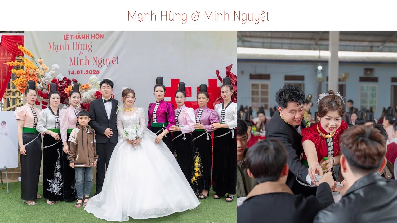 TOÀN CẢNH LỄ THÀNH HÔN [MẠNH HÙNG & MINH NGUYỆT] BẢN CẲM - XÃ THUẬN CHÂU