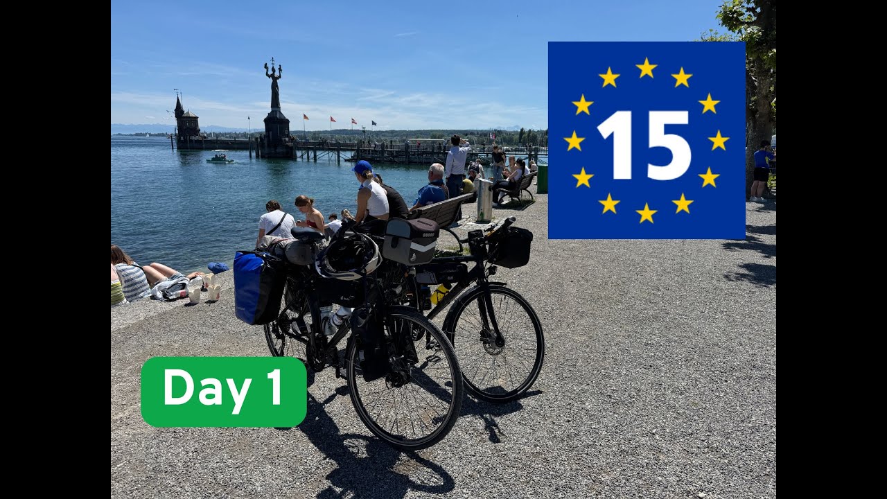 EuroVelo 15: Day 1 - cycling from Constance to Jestetten (near Schaffhausen)