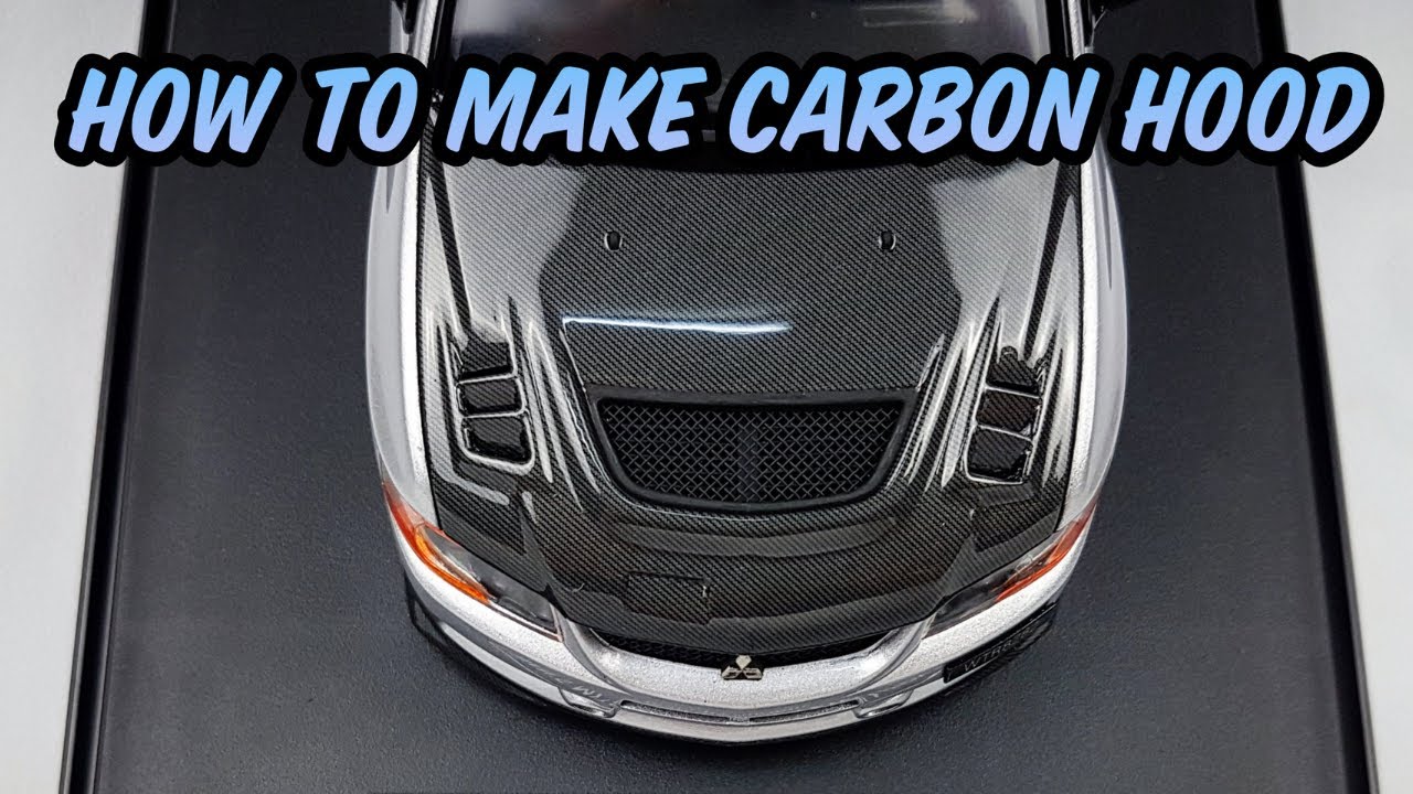 How To Make Carbon Hood. 1/24 Scale Model Car