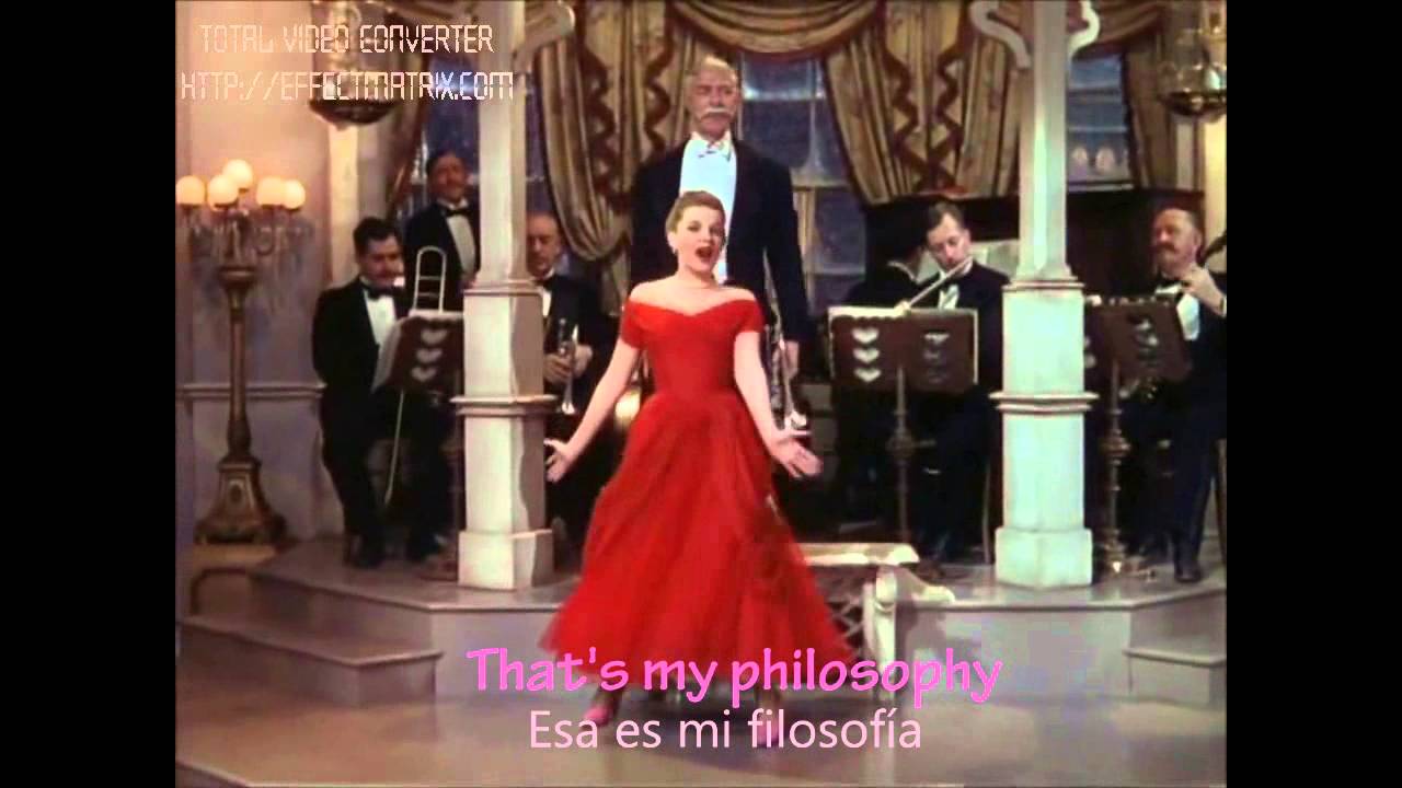 Judy Garland - I don't care (English and Spanish Lyrics)