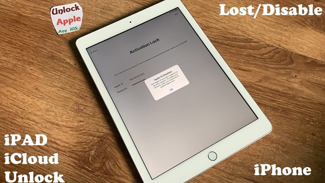 Сброс настроек iPad с блокировкой iCloud и удаление учетной записи iCloud для iPhone iOS 6,7,8,9,...