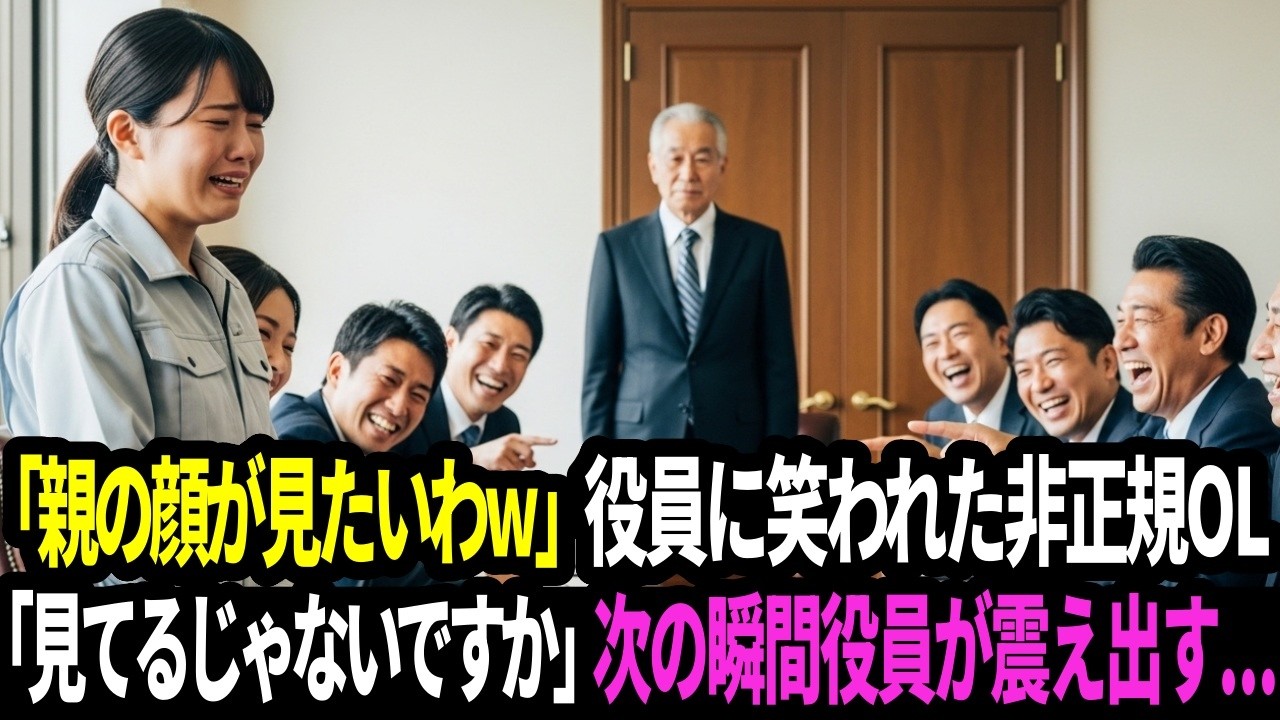 『親の顔が見たいわw』企画会議で役員に笑われた非正規OL。直後、『いつも見てるかと』その目線の先には...