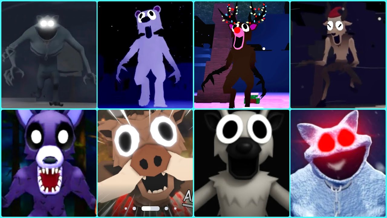 99 Nights In The Forest:- Deer Vs Arctic Vs Winter Vs Goat & Other Jumpscares 