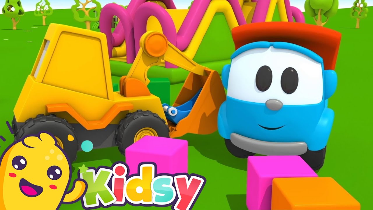 Leo the Truck builds a new Vehicle | Fun Cartoons for Kids | Kidsy