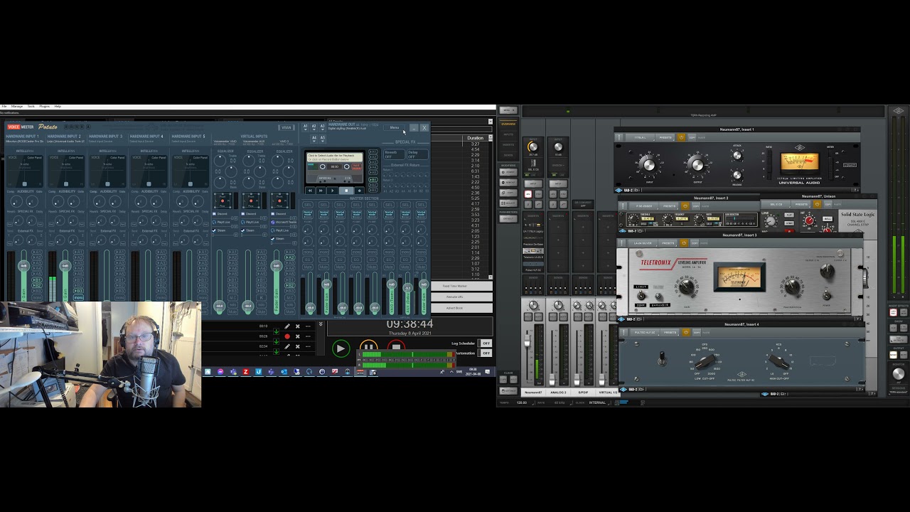 Behind the scenes: demonstrating PlayIt Live with a Universal Audio TWIN Duo USB