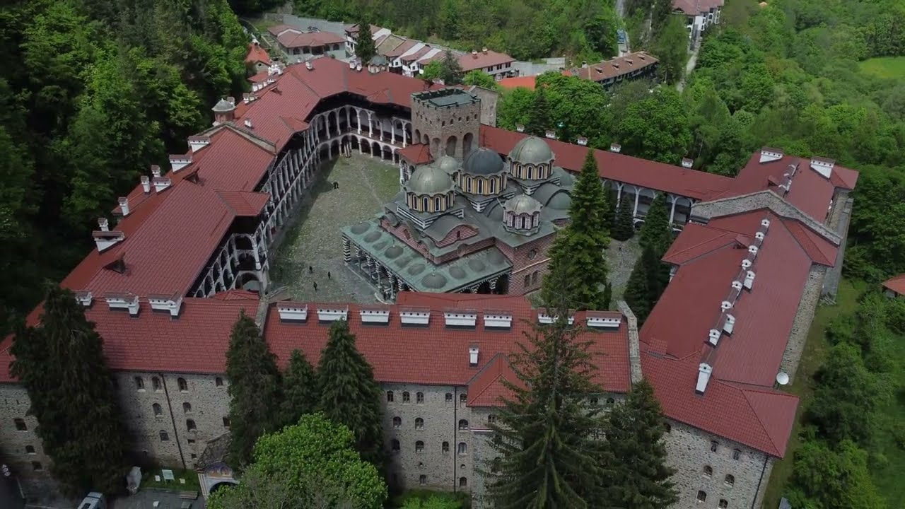 Rila Monastery Rilski , or Sveti Ivan Rilski. DRONE VIEW!  - Manastir, Kiustendil Bulgaria - ECTV