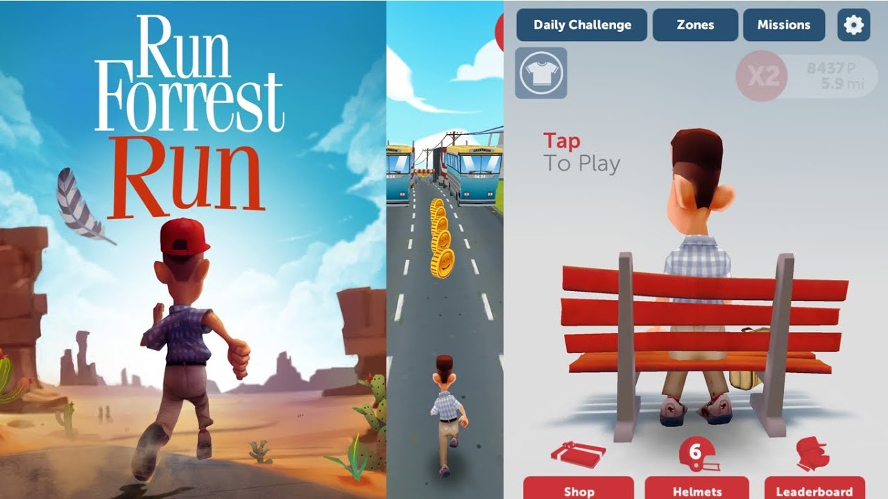 Run Forrest Run - The Forrest Gump Game App - iPad iPhone Gameplay