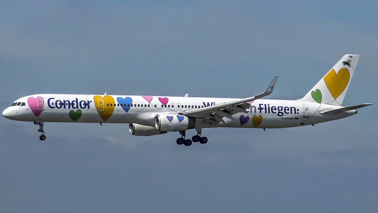 Condor [ Wir Lieben Fliegen ] Boeing 757-330 D-ABON Landing at Hamburg
