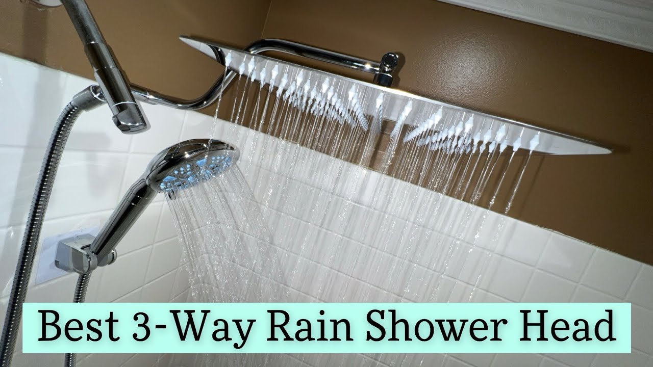 ✅Best Large Shower Head 12&rdquo; 3-Way by Cobbe | Dual Shower Heads | Handheld & Rain Shower Head Combo