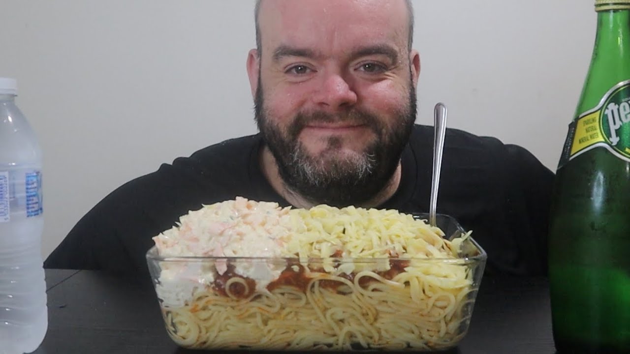 Spaghetti bolognaise uk mukbang