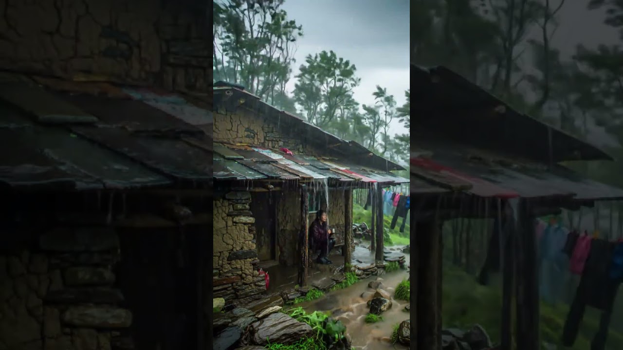 Rain Sounds for Sleeping Heavy Rain and Thunderstorm Sounds for Sleeping #ambientrain #mountainrain