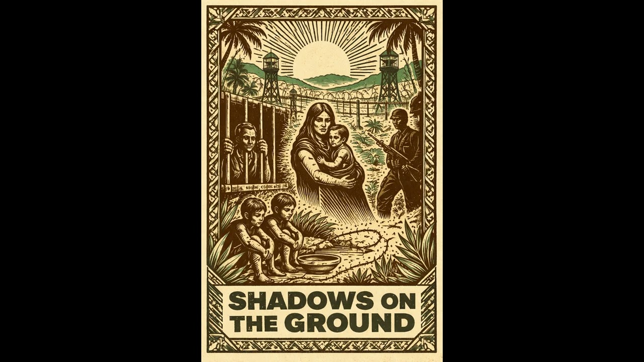 Shadows on ground...roots reggae vibe...tribute to families at war.
