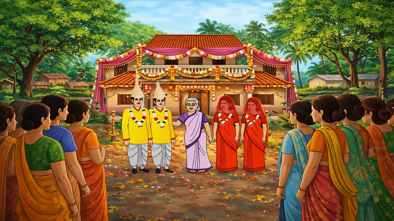 দুই ভাইয়ের জমজ বউ,Bengali Moral Stories Cartoon। Bangla Golpo। Thakumar Jhuli । Creatoons