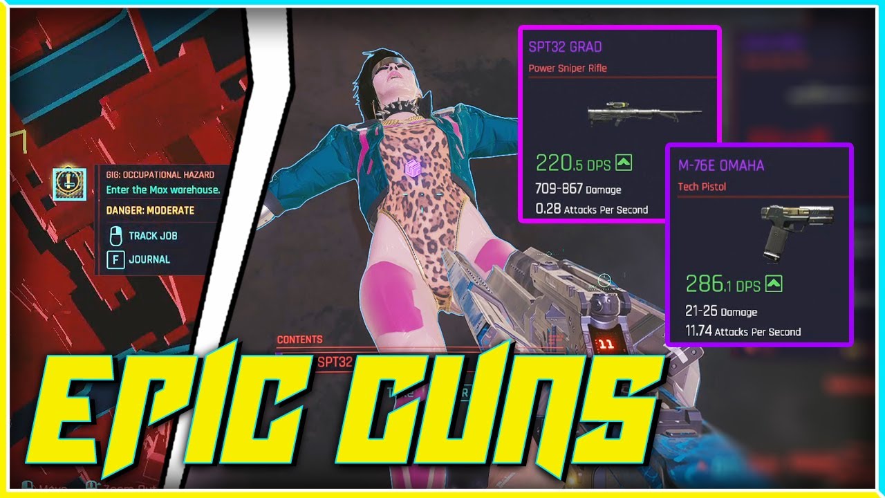Epic SPT32 Grad Sniper & Epic M-76E Omaha Location Guide (Occupational Hazard Gig) - Cyberpunk 2077