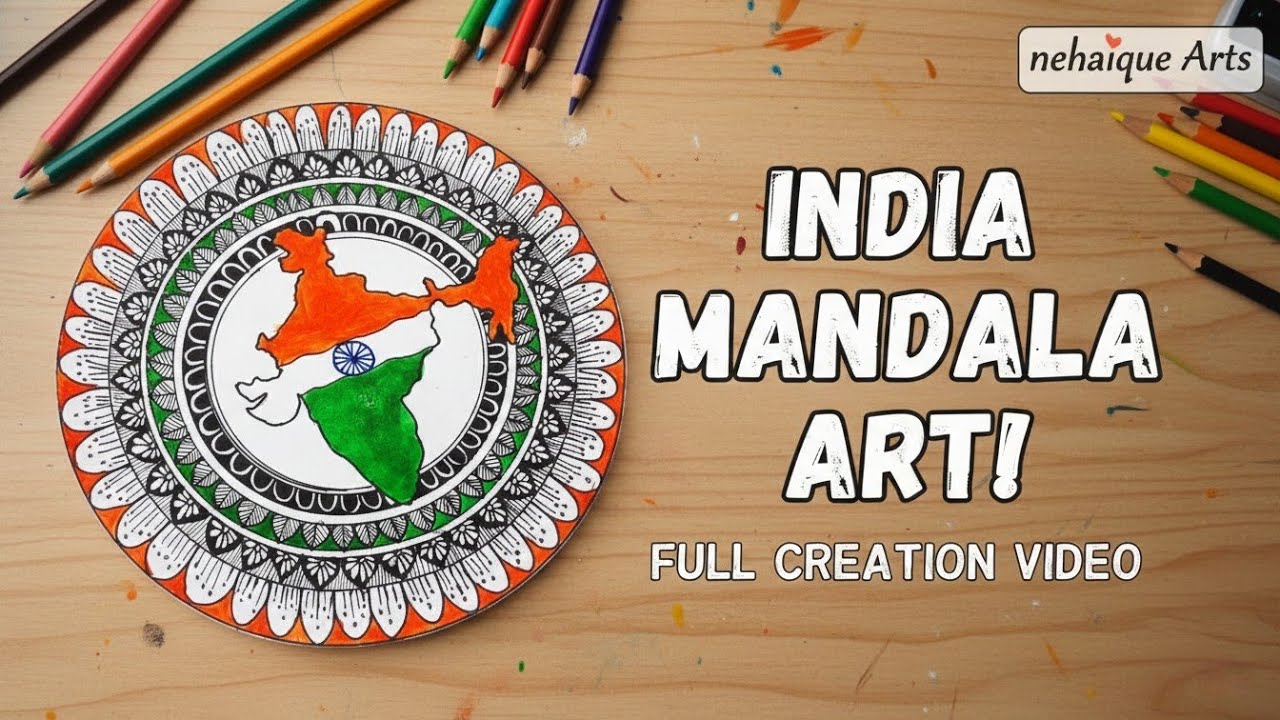 Republic Day Mandala Art For Beginners step by step ❤️🔥