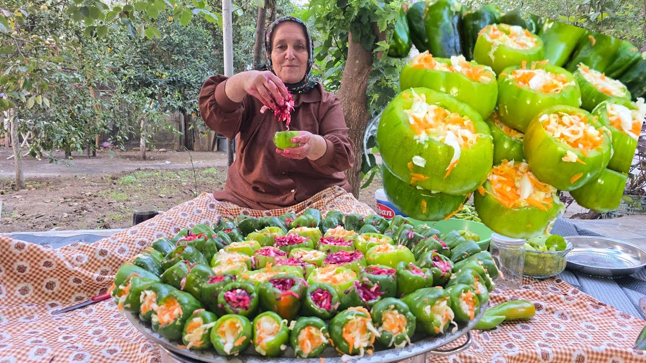 Mide Dostu Çünkü kimyasal yok Sebzelerle doldurulmuş domates dolma turşusu ! ASLA BOZULMAZ ERİMEZ