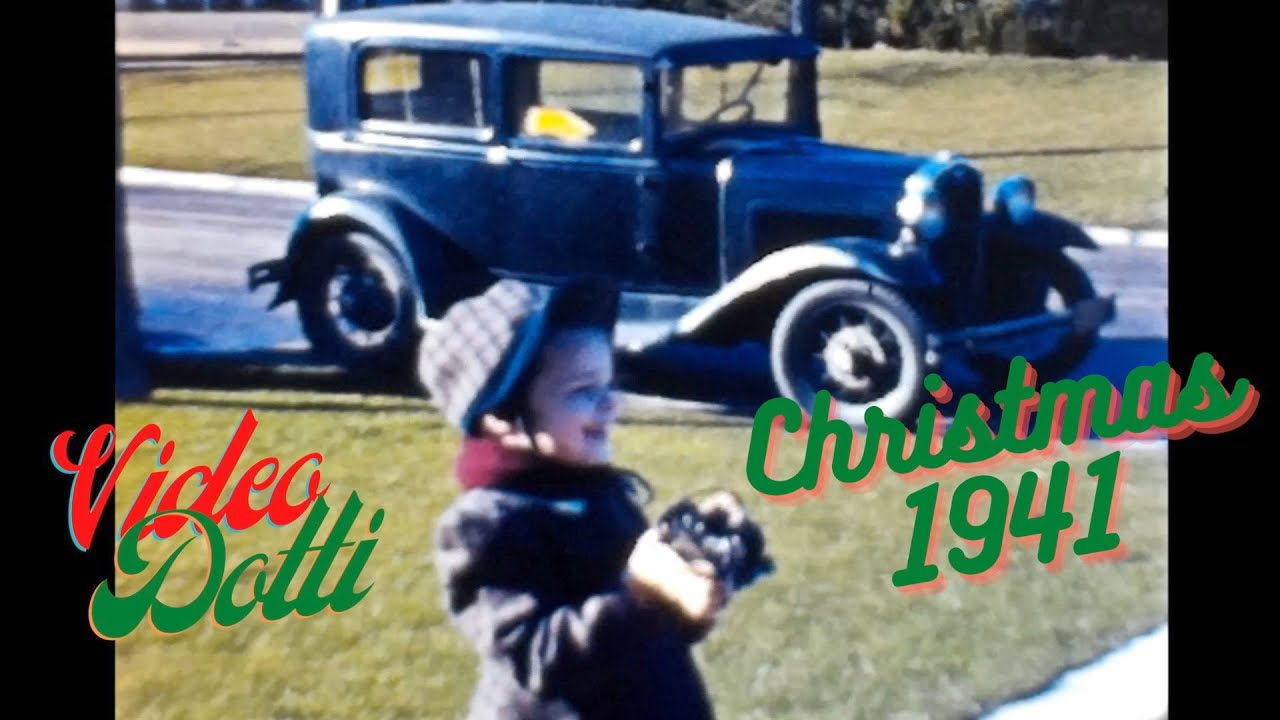 Christmas Time in 1941 - Extremely RARE Original Color Film of the 1940s in the USA