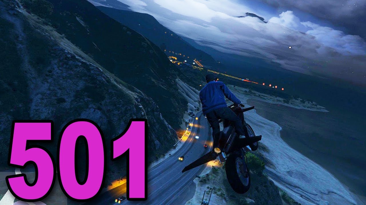 Grand Theft Auto 5 Multiplayer - Part 501 - THE FLYING MOTORCYCLE