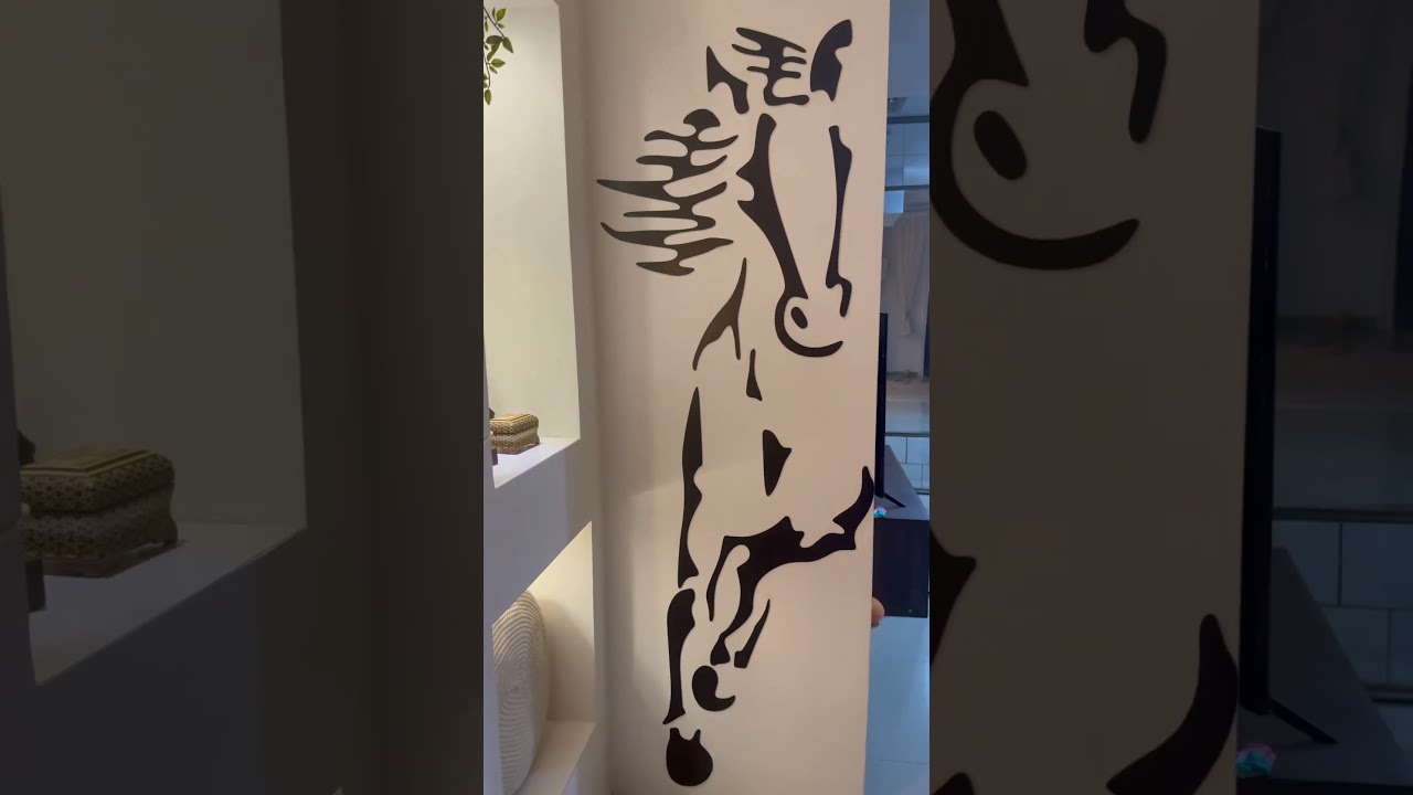 Elegant Horse Wall Art Design | Metal Laser Cutting Home Decor #shorts