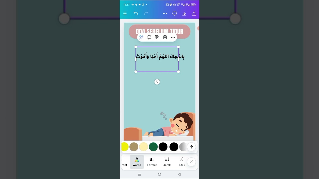 Cara membuat desain doa harian dengan canva
