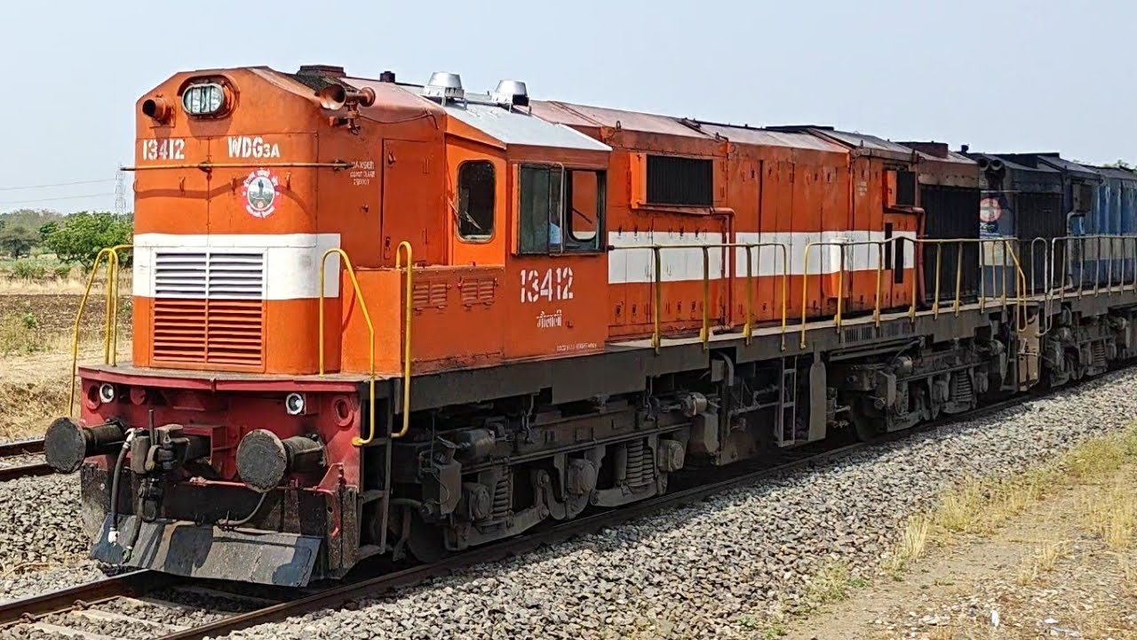 Parbhani - Nanded Express with WDG3A ALCO Diesel Locomotive | Train Videos Indian Railways 