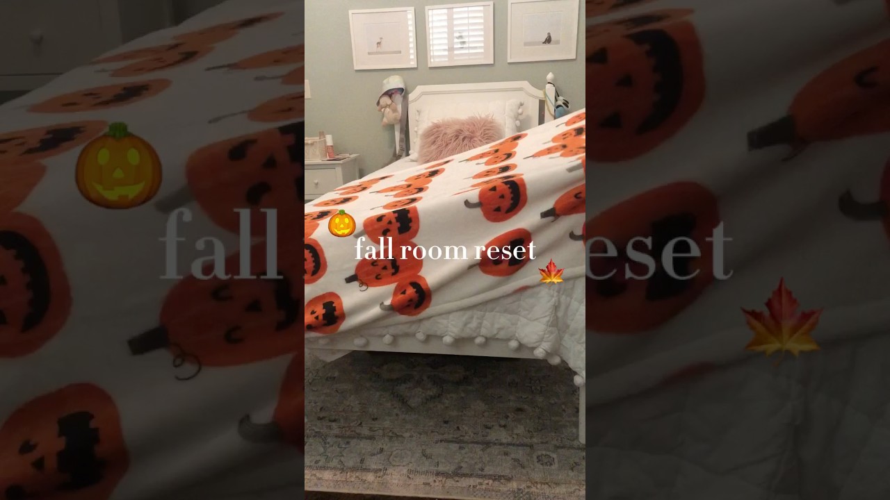 &bull; room reset for fall! spooky szn 🔛🔝&bull; #skincare #aesthetic #preppy #roomtour #haul