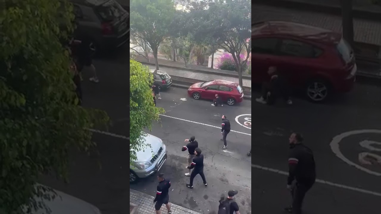 Vandalismo juvenil. Ultras del Alcal&aacute; de Madrid producen destrozos y se pelean con ultras Las Palmas