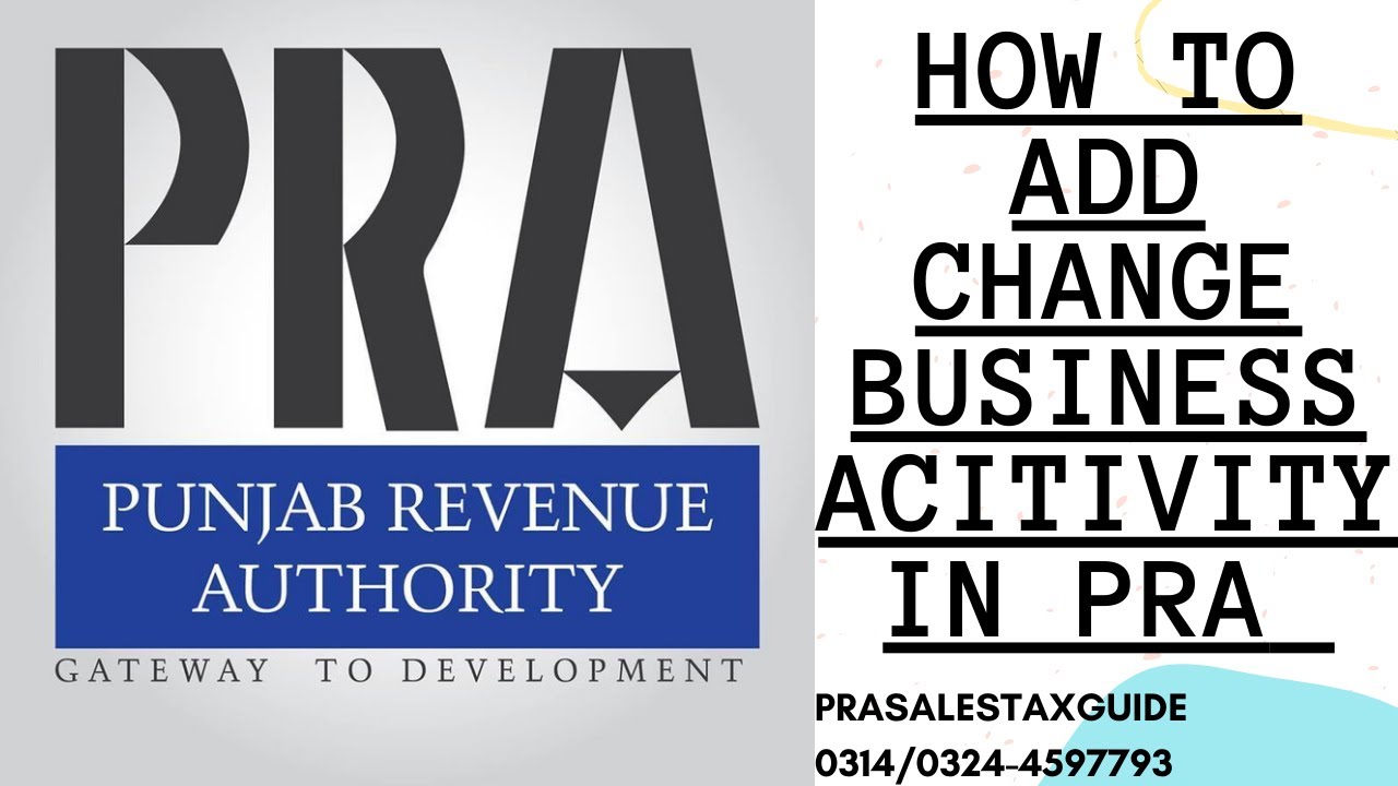 HOW TO ADD / CHANGE BUSINESS ACTIVITY IN PRA | COMPLETE GUIDE IN URDU