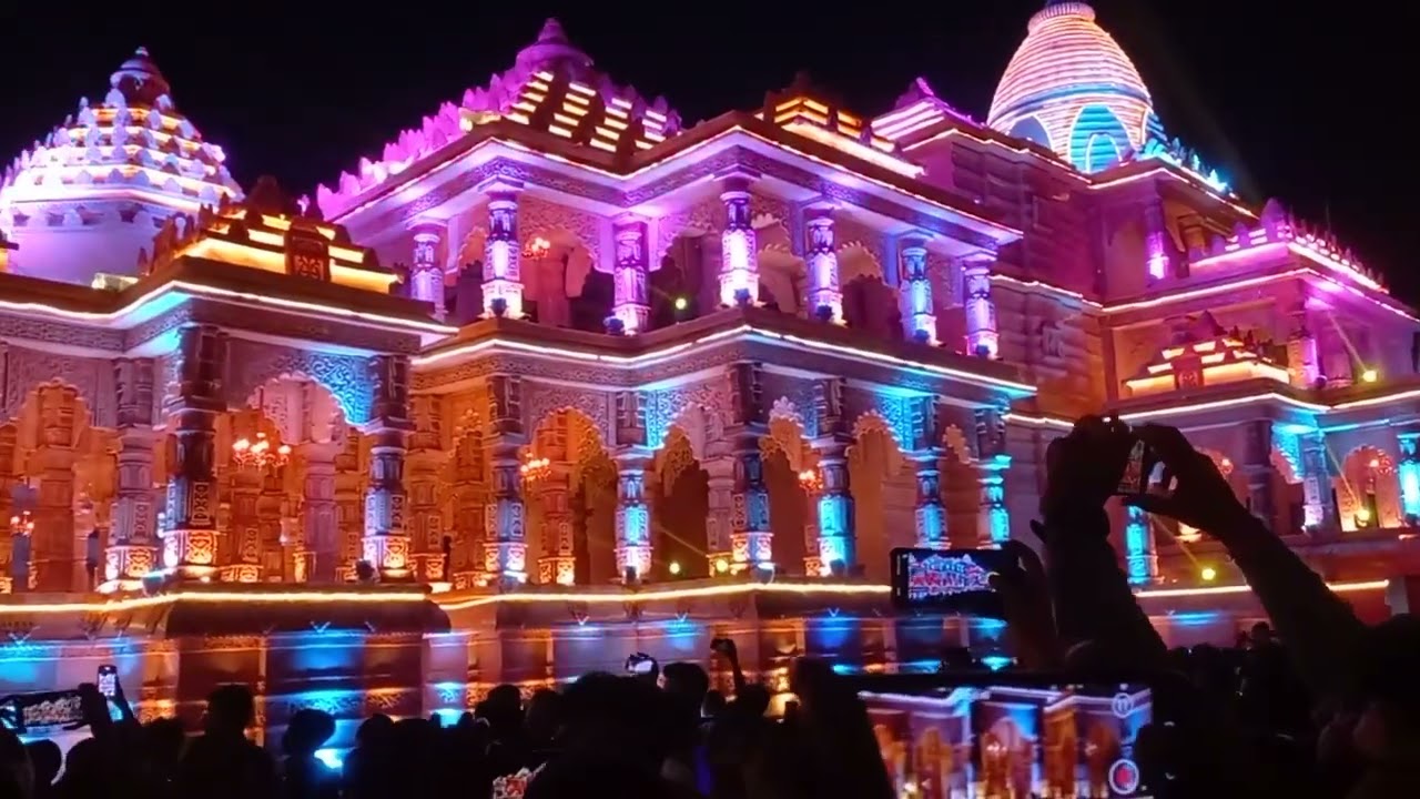 Ayodhya ram mandir night view🙌🏻❤️&zwj;🔥