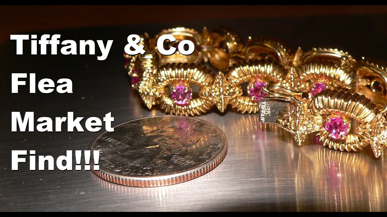 Tiffany 18k Ruby Bracelet Flea market Find