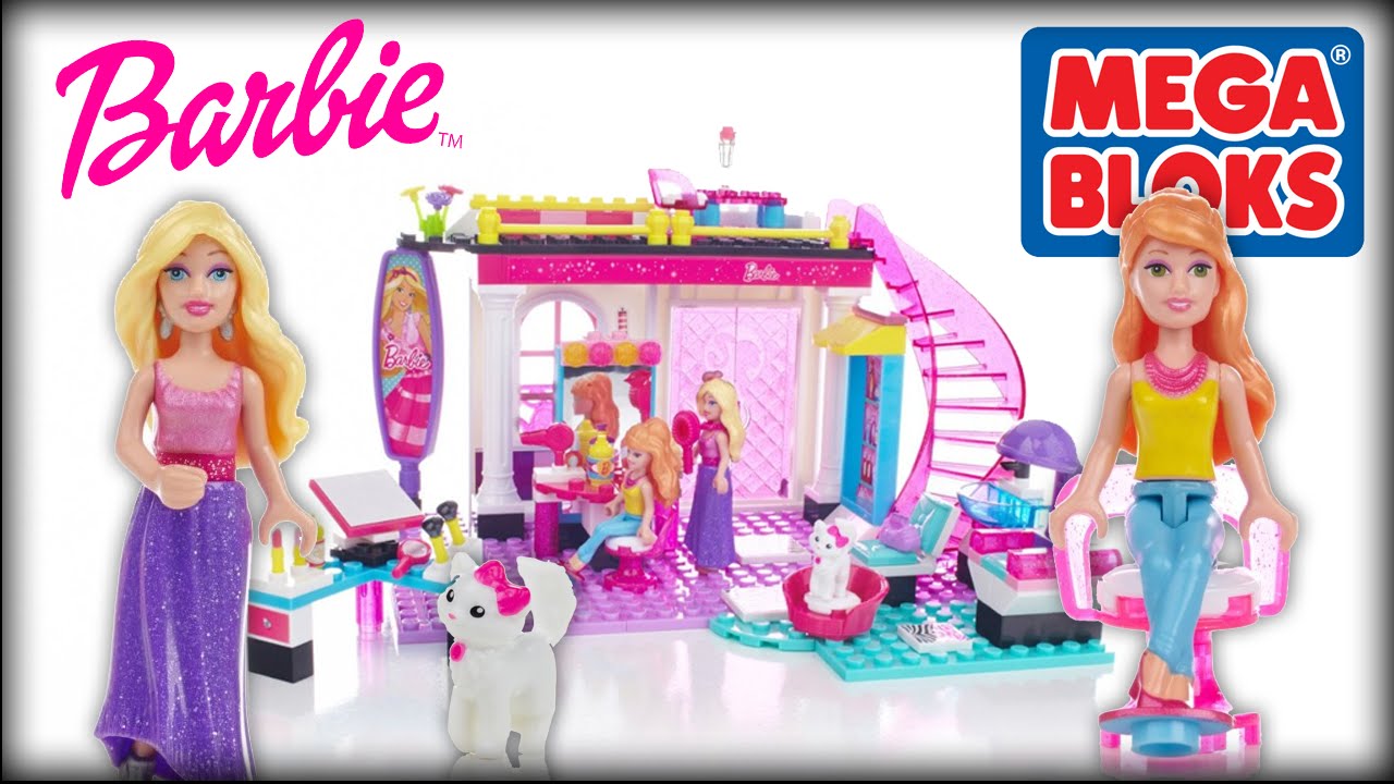 ♥ BARBIE Glam Salon Build N Play (MEGA BLOKS Creative Set for Kids & Girls)