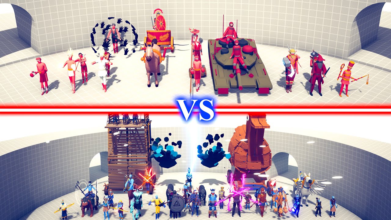 LEGACY TEAM vs HIDDEN UNITS TEAM - Totally Accurate Battle Simulator TABS