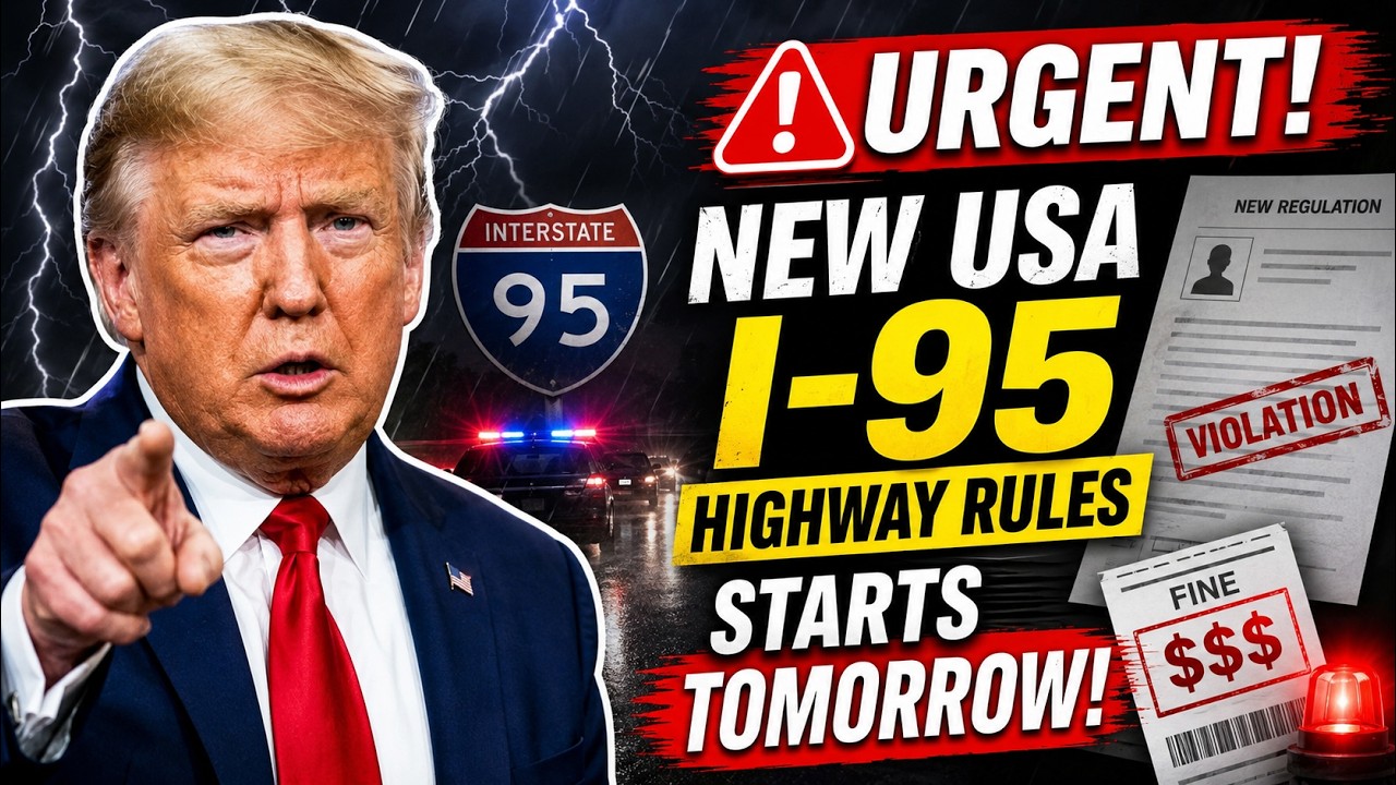 🚨СРОЧНО: Новые правила на трассе I-95 в США вступают в силу ЗАВТРА &mdash; водителям грозят мгновенные ...