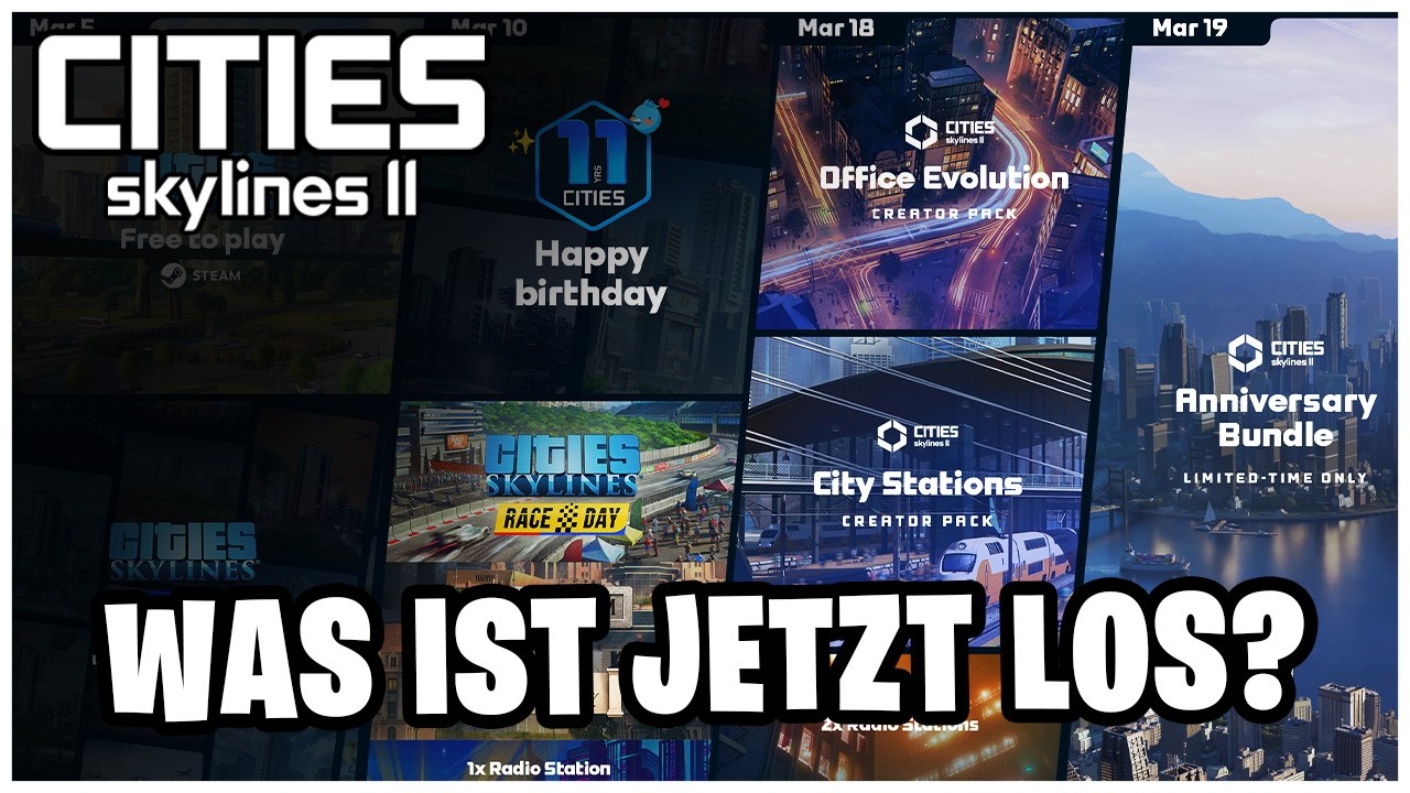 Jede Menge Überraschungen! 🎁 Das erwartet uns im Jubiläums-März von Cities Skylines