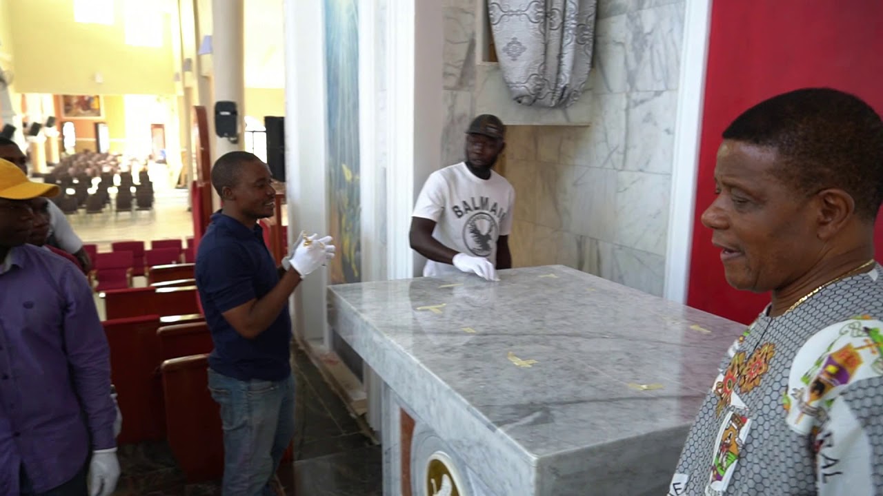 Installation of the tabernacle @ St. Theresa's Cathedral, Nsukka