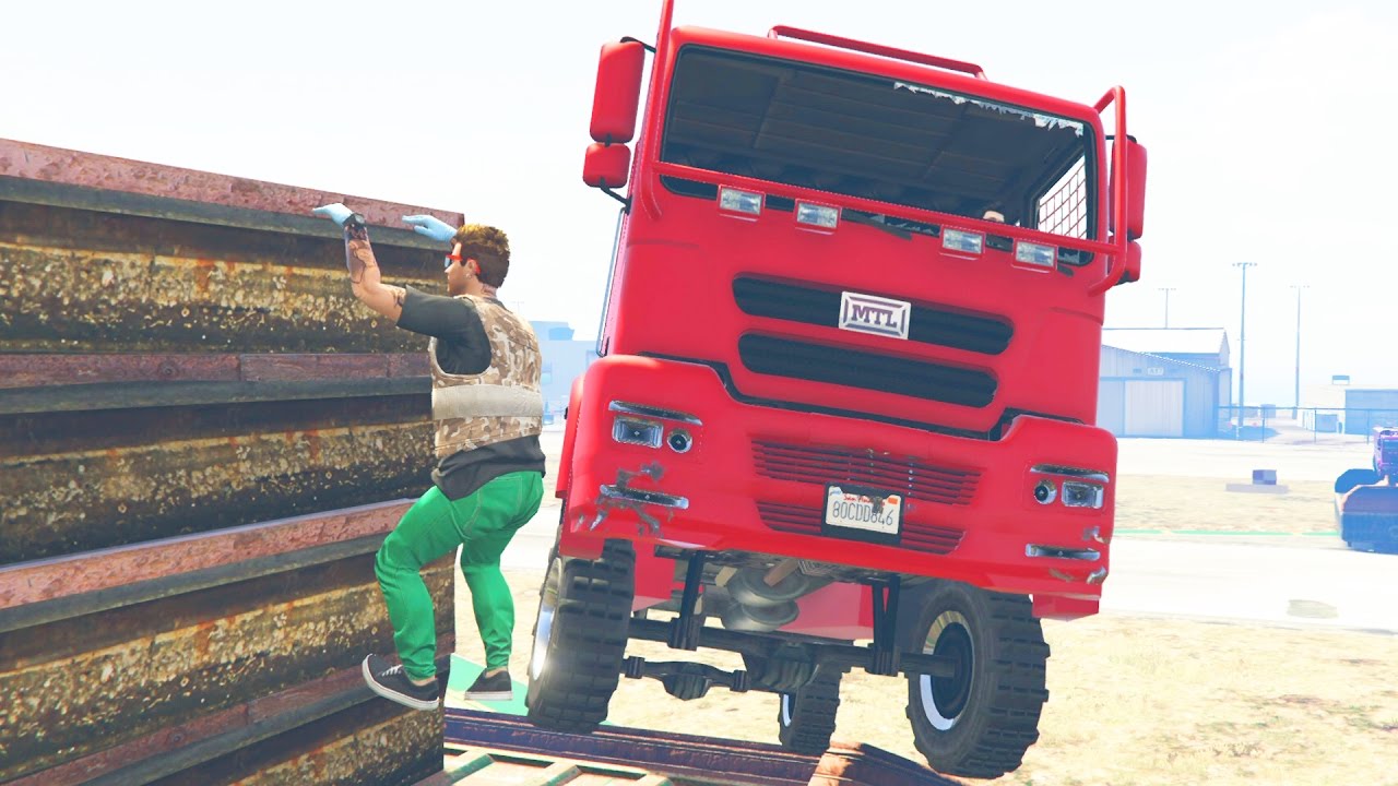 CORRE O TE ATROPELLO! CAMIONES!!!! - GTA V ONLINE