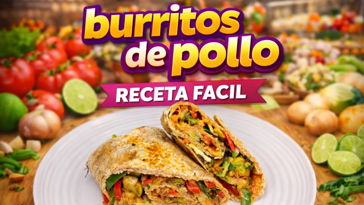  Como hacer Deliciosos BURRITOS DE POLLO 🍗 