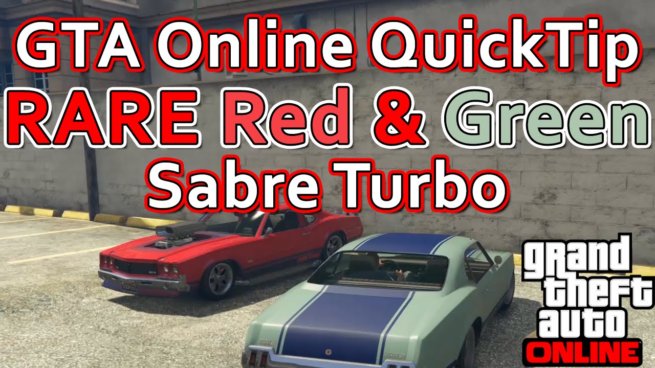 GTA Online RARE Sabre Turbo - Formula Red and Worn Seawash Green - GTA Online QuickTip