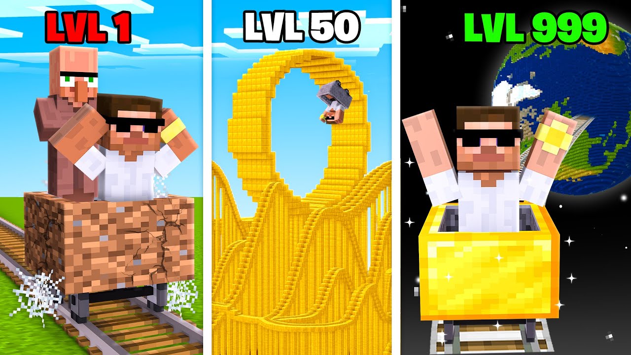 Carry vs Doorbin : LEVEL 1 Vs LEVEL 99 MEGA RAMP Battle in Minecraft !!