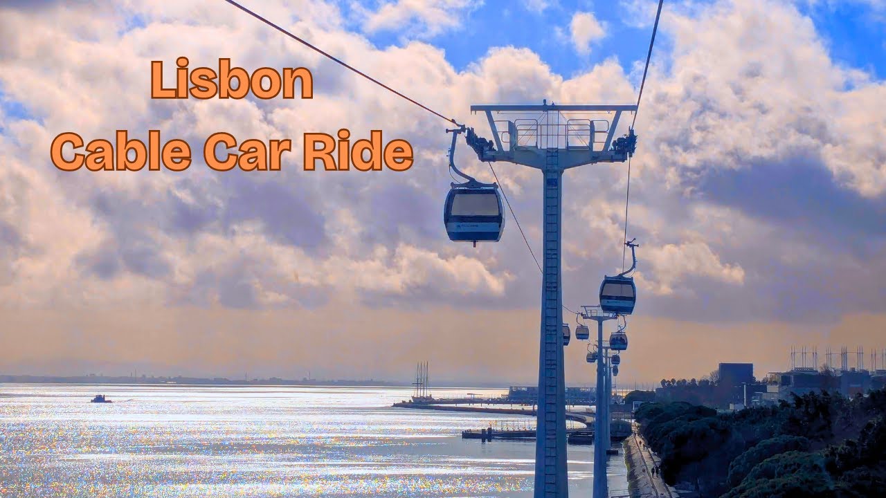 Lisbon Cable Car and view from the Vasco Da Gama Tower